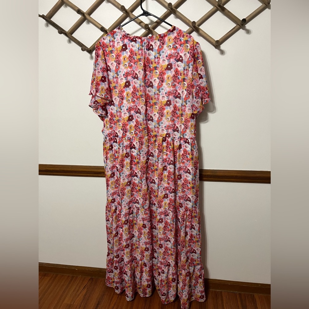 Lane Bryant Floral Maxi Dress in Pink